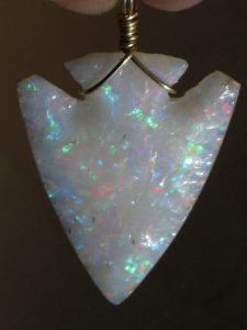 mintabie opal arrowhead necklace.