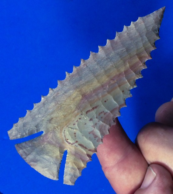serrated-lost-lake-chert-arrowhead-side-two - Art of Ishi