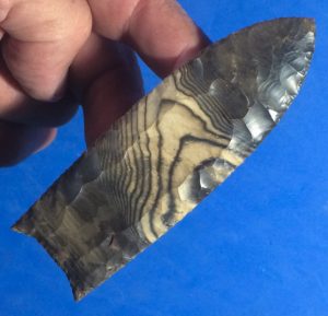 tiger chert clovis point arrowhead