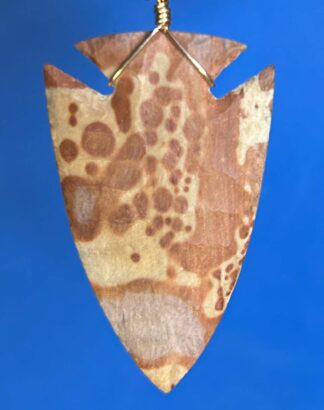 Painted Buffalo River Arrowhead Necklace