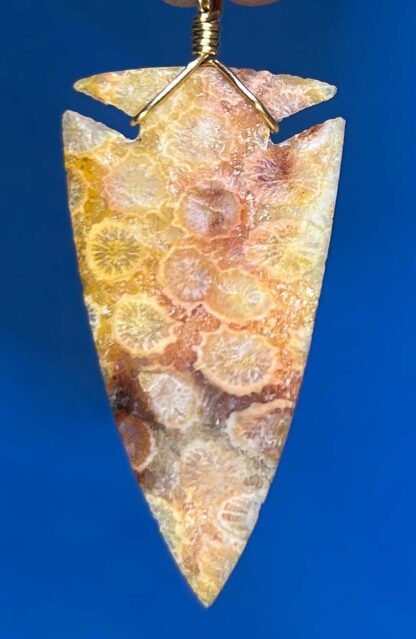Indonesian Fossilized Coral Arrowhead Necklace - Image 3