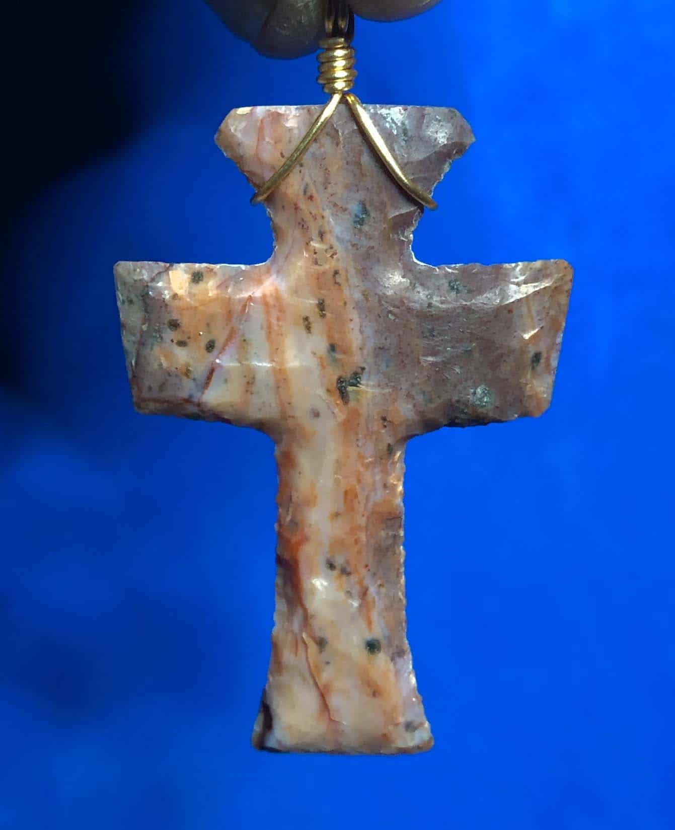 Flintknapped Cross