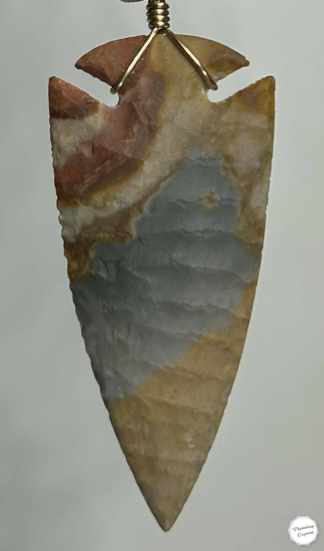 Screamer Polychrome Jasper Arrowhead Necklace
