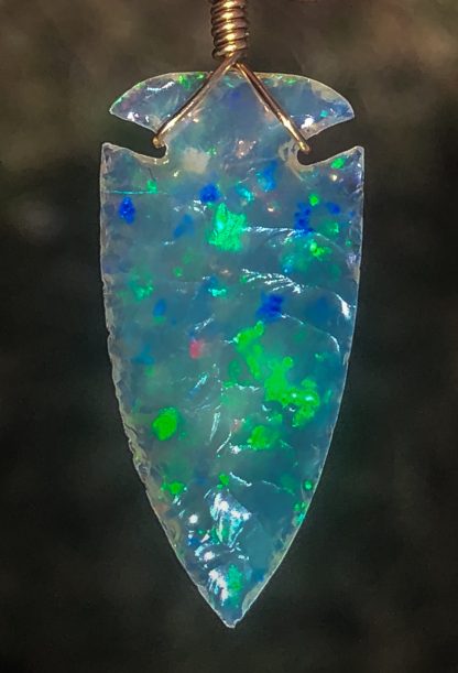 Cornernotch Mintabie Opal Arrowhead Necklace