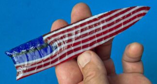 Flintknapped Flag Glass Clovis Point