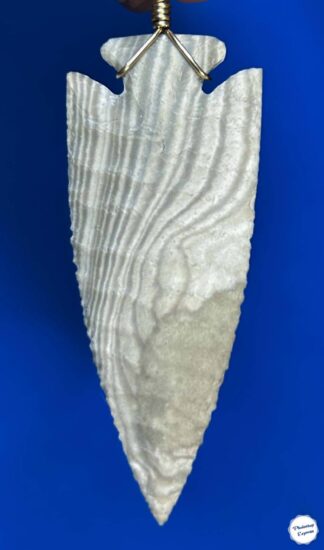 Banded Texas Flint Arrowhead Necklace