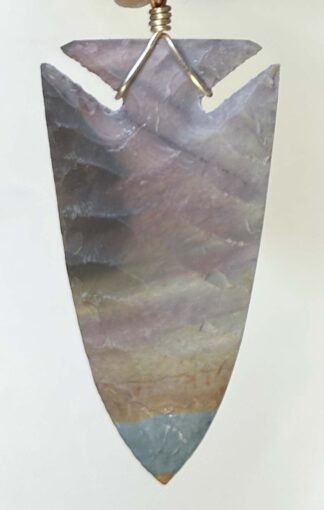 Polychrome Jasper Screamer Arrowhead Necklace