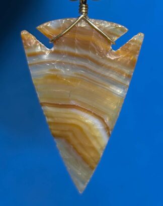 Brazilian Agate Arrowhead Pendant