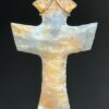 Florida Coral Flintknapped Cross Necklace