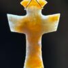 Florida Coral Flintknapped Cross Necklace - Image 2