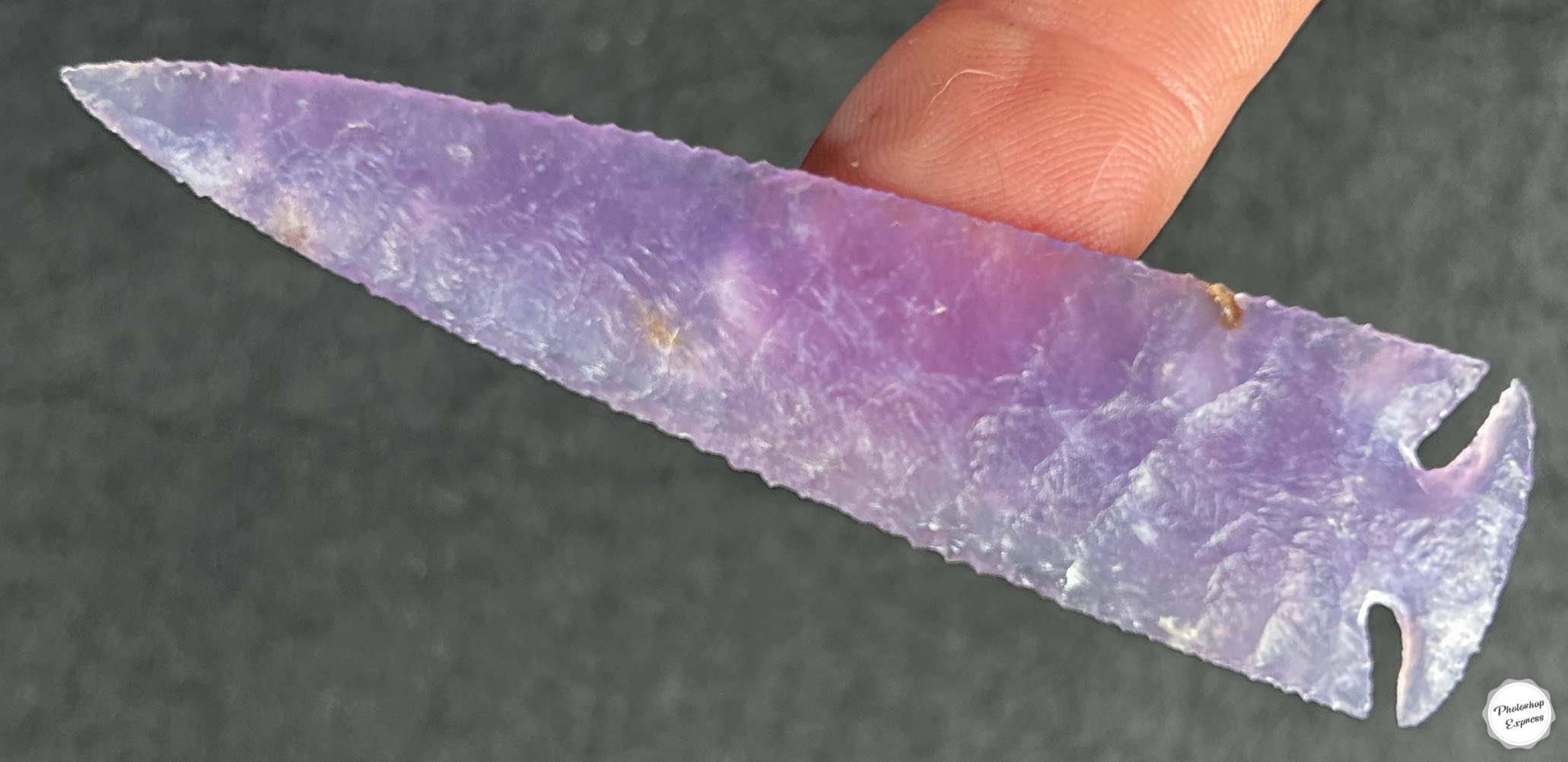 Purple Chalcedony Cornernotch Arrowhead - Image 2