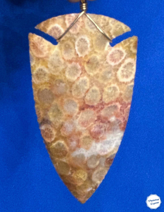 Indonesian Agatized Coral Arrowhead Pendant